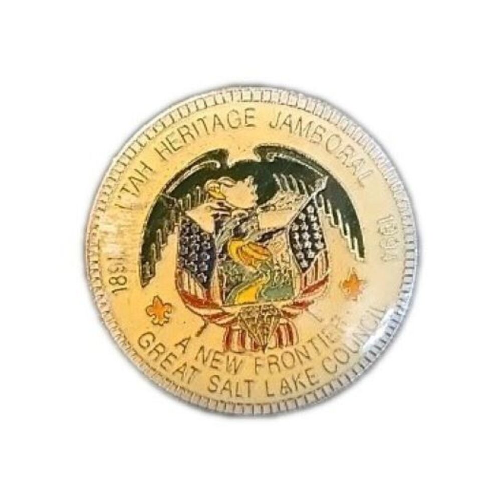 1894 - 1994 Utah Heritage Jamboral Pin A New Frontier Great Salt Lake Council